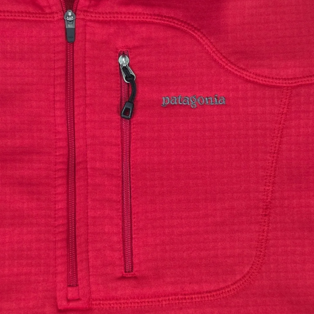 Patagonia R1 Fleece Pullover Mens‎ S Womens Medium Red 1/4 Zip Polartec
